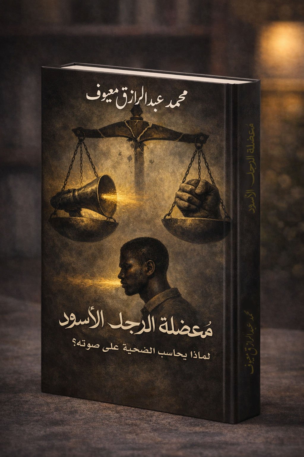 معضلة الرجل الأسود – عرض ثلاثي الأبعاد للغلاف عرض ثلاثي الأبعاد لغلاف كتاب معضلة الرجل الأسود واقفًا